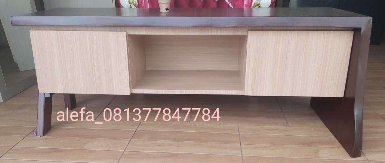 Rak TV top table kayu solid mahoni